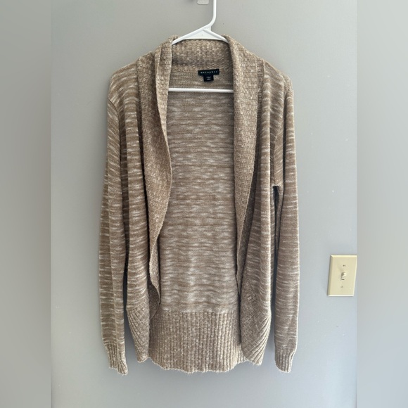 Metaphor Open Front Knit Cardigan Woman’s SZ S Beige Long Sleeve Fall Casual - Picture 1 of 8